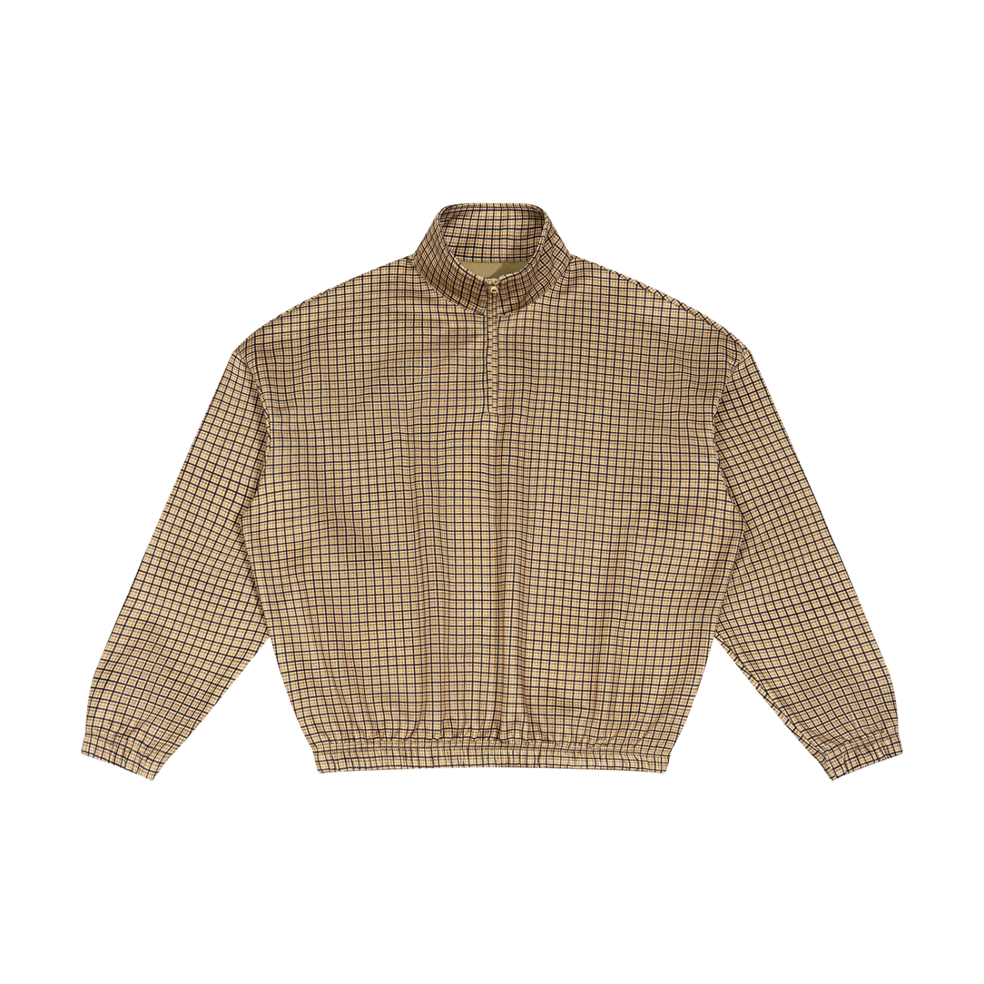 SHOPHOODIE Unisex Plaid Quarter-Zip Sweatshirt