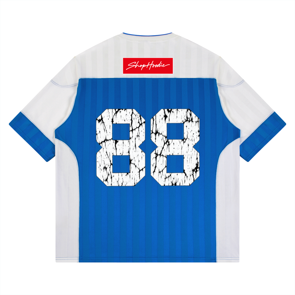 SHOPHOODIE® BOX LOGO Striped Raglan Oversized Jersey – product image 6