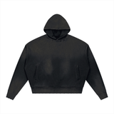 SHOPHOODIE® BLANK Sunfade Distressed Boxy Hoodie — 370 GSM