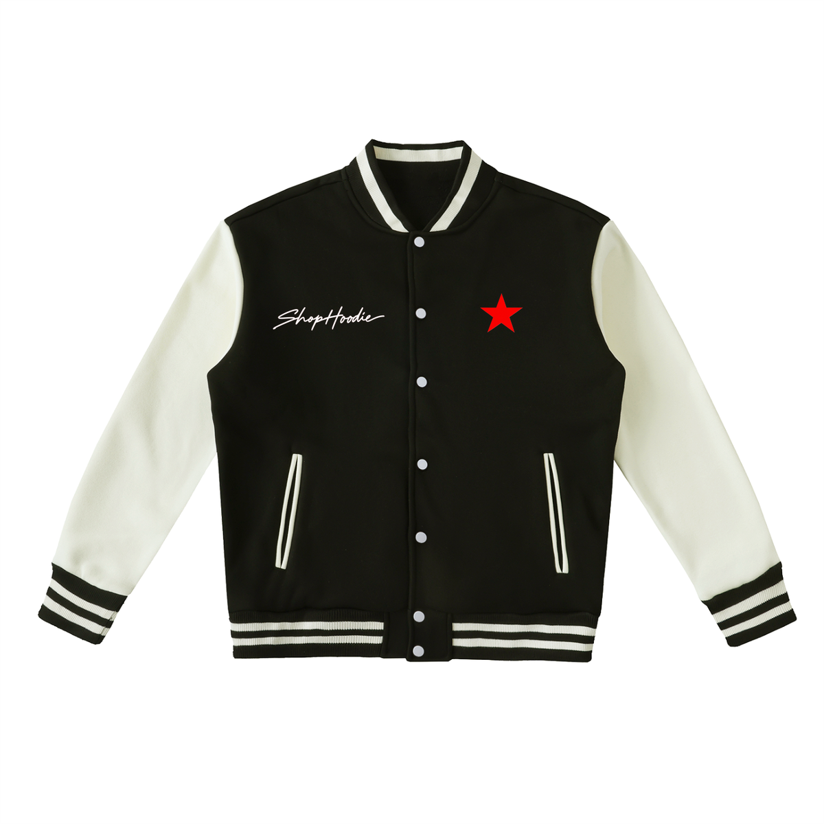SHOPHOODIE® SH SIGNATURE AVANT Two-Tone Fleeced Varsity Jacket
