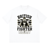 SHOPHOODIE® BRITISH FIGHTER Loose Drop-Shoulder T-Shirt — 190 GSM