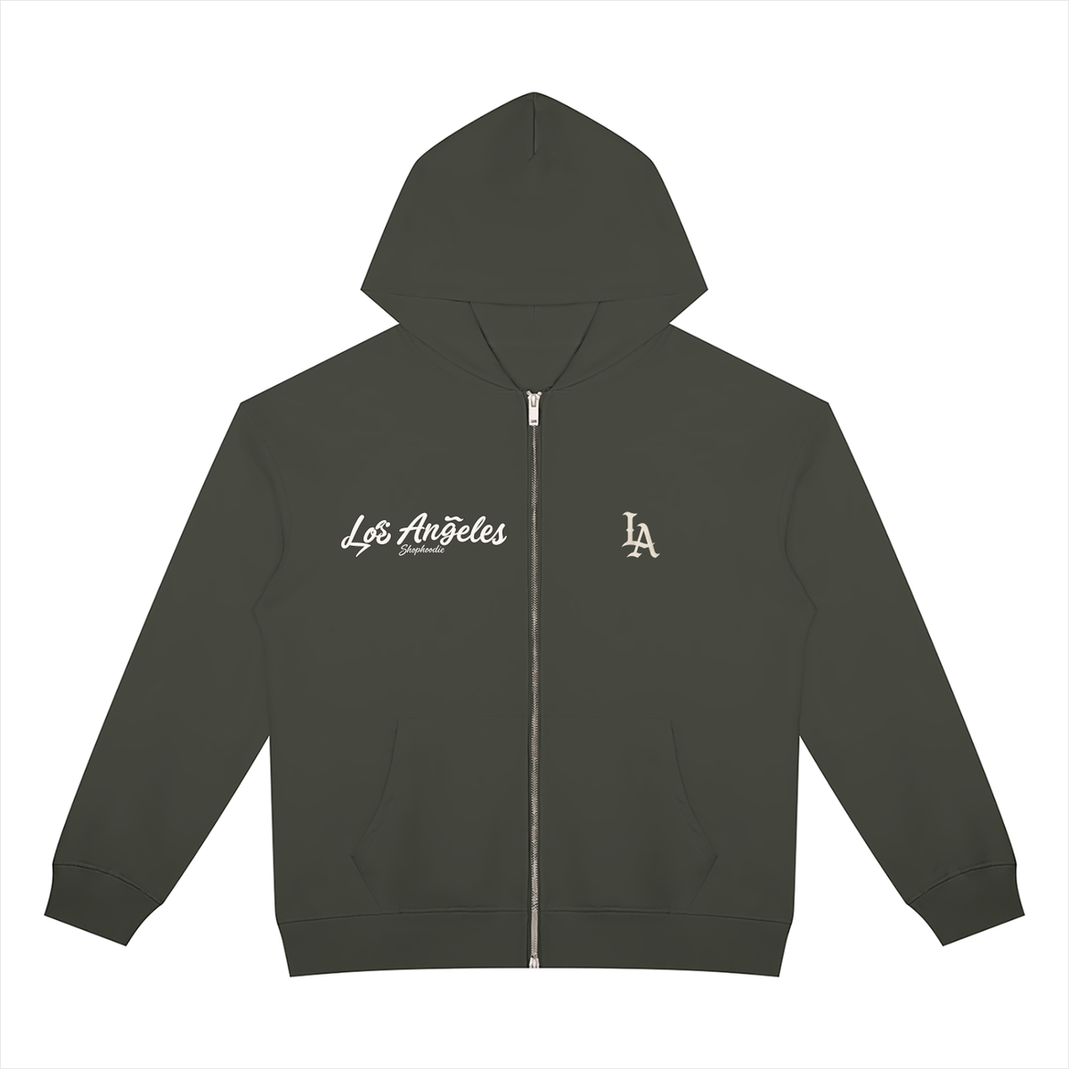 SHOPHOODIE® Los Angeles City of Angels LA Heavyweight Full-Zip Hoodie - product image 9