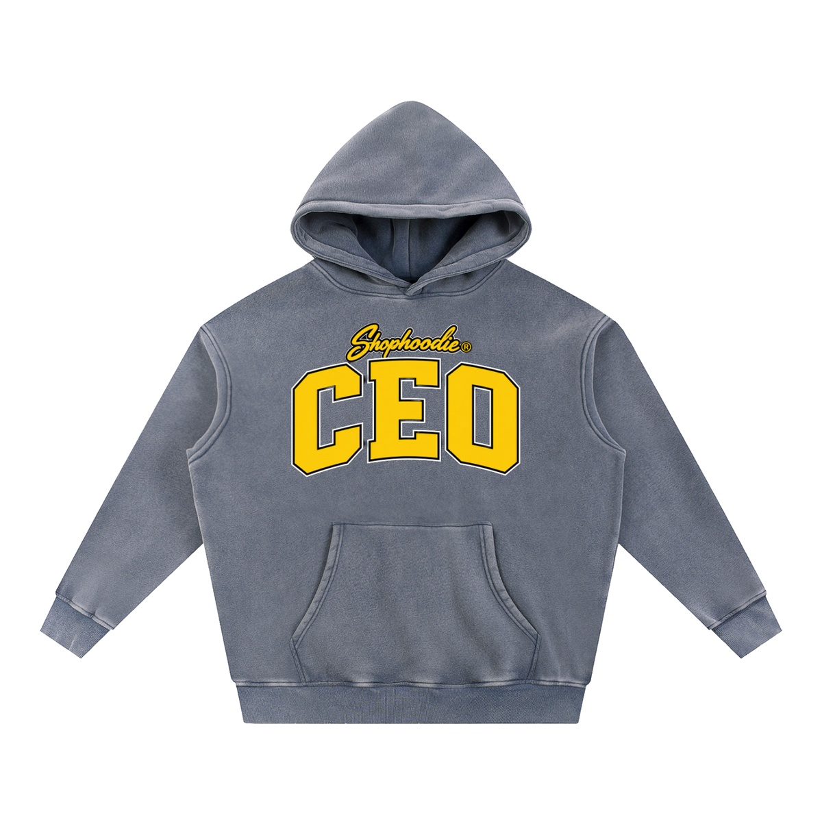 SHOPHOODIE® CEO unisex 355 GSM oversized washed fleece hoodie — product view 9