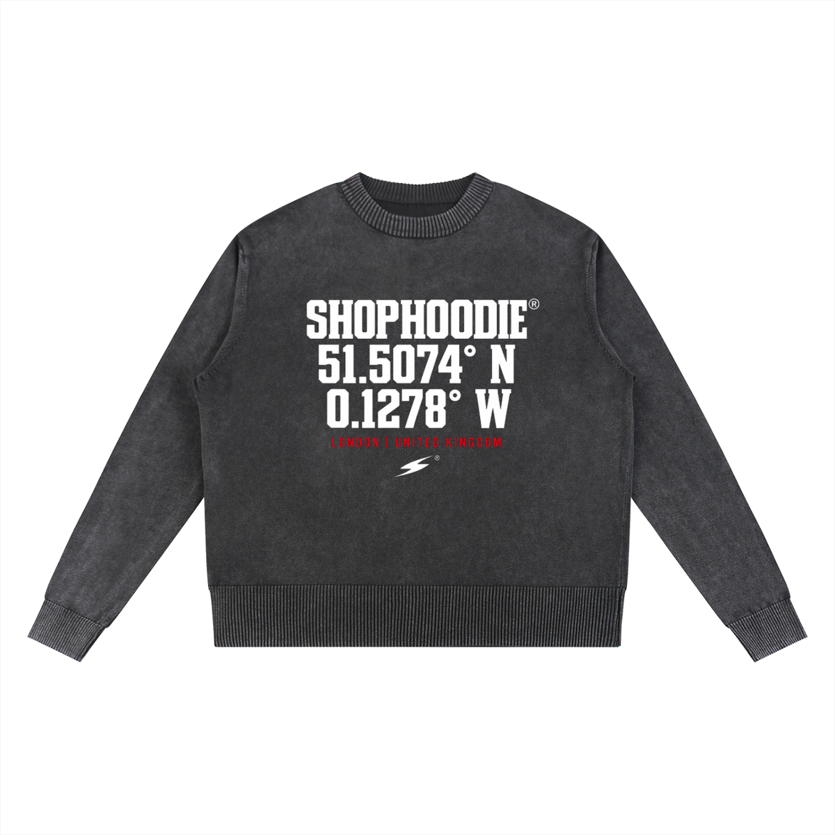 SHOPHOODIE® LONDON COORDINATE Mineral Wash Oversized Crewneck Sweatshirt — 285 GSM — product image 1