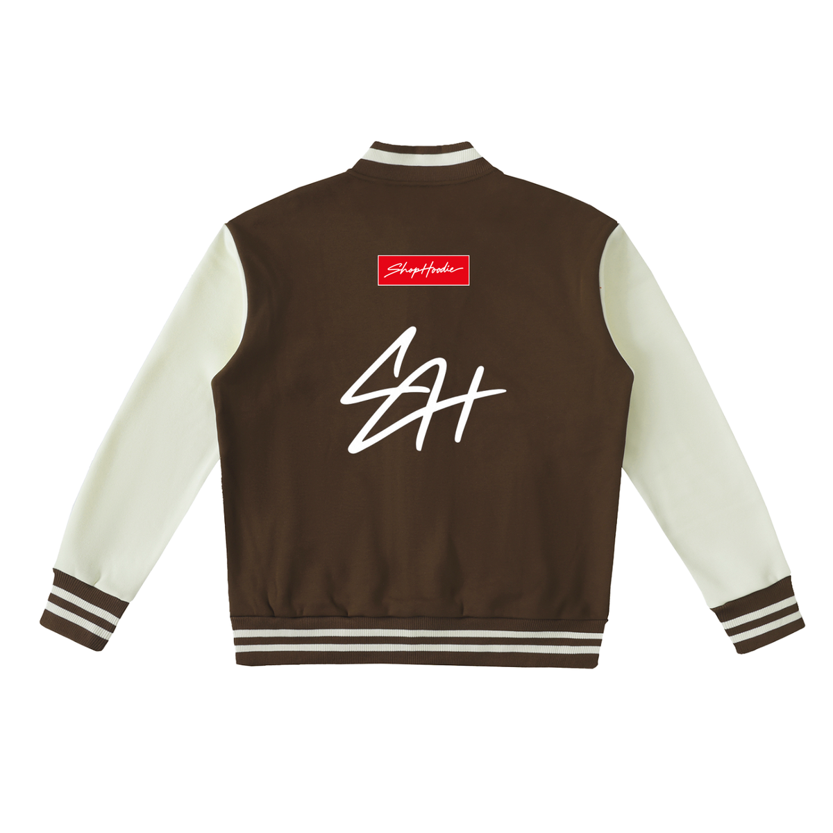 SHOPHOODIE® SH SIGNATURE AVANT Two-Tone Fleeced Varsity Jacket – product image 8