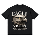 SHOPHOODIE AMERICA EAGLE VISION Streetwear Loose Drop Shoulder T-Shirt