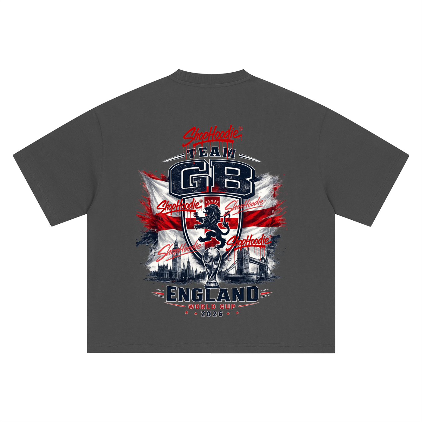 SHOPHOODIE® TEAM GB WORLD CUP 2026 BOXY OVERSIZED T-SHIRT