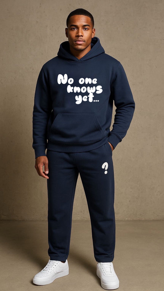 No One Knows Yet Hoodie | Blue/white