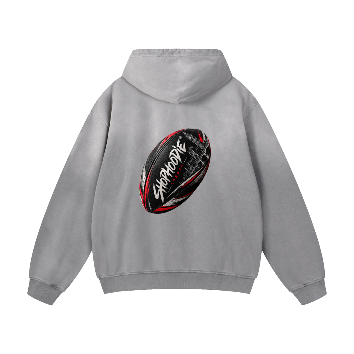 SHOPHOODIE LONDON Rugby 400 GSM unisex heavyweight sunfade oversized hoodie for rugby fans – image 4