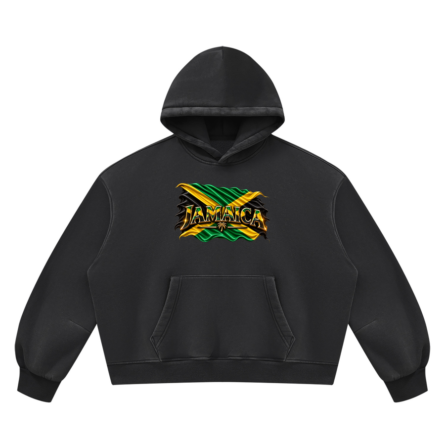 SHOPHOODIE® JAMAICA Vintage Wash Hoodie — 390 GSM