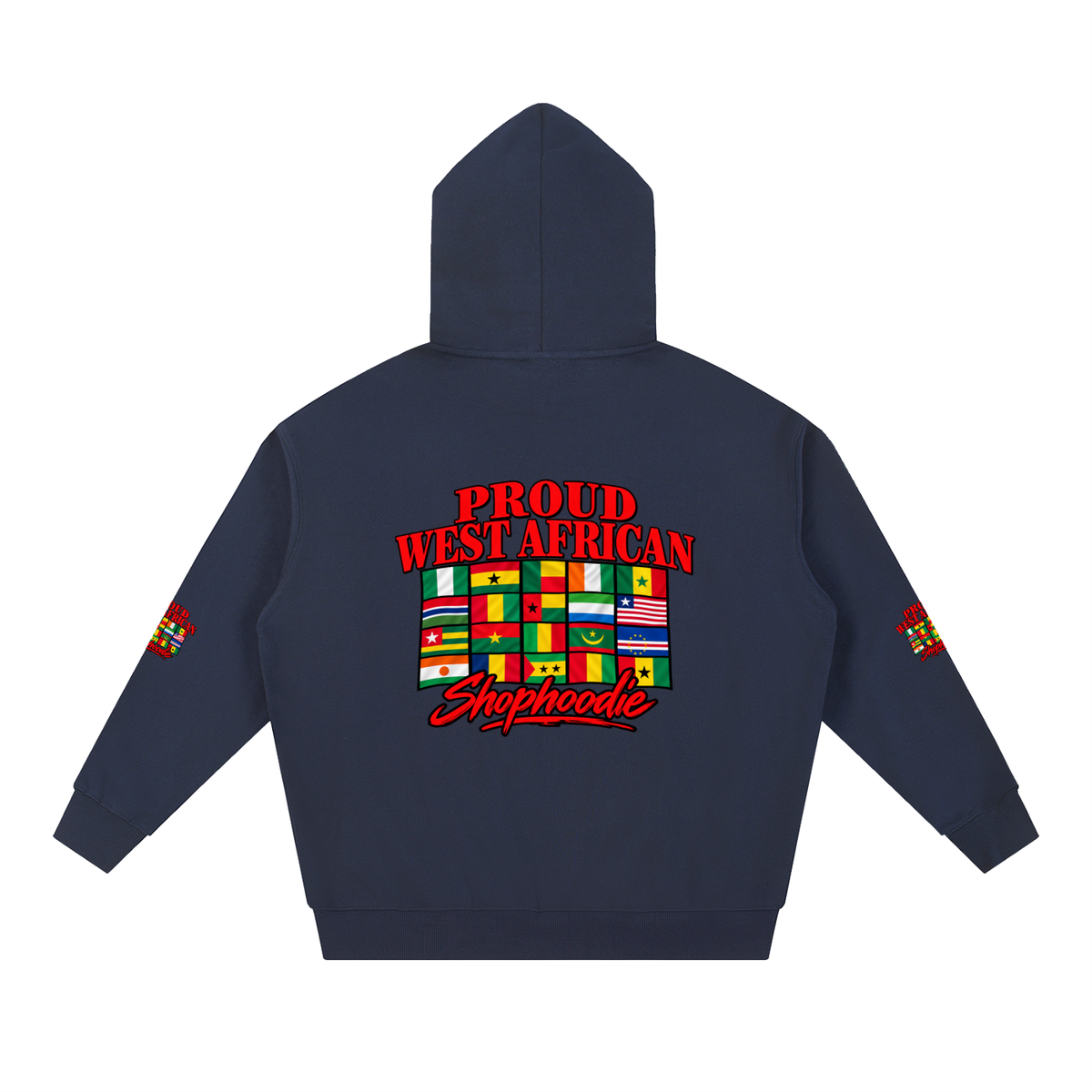 SHOPHOODIE® PROUD WEST AFRICAN heavyweight hoodie — 430 GSM oversized streetwear — product view 26