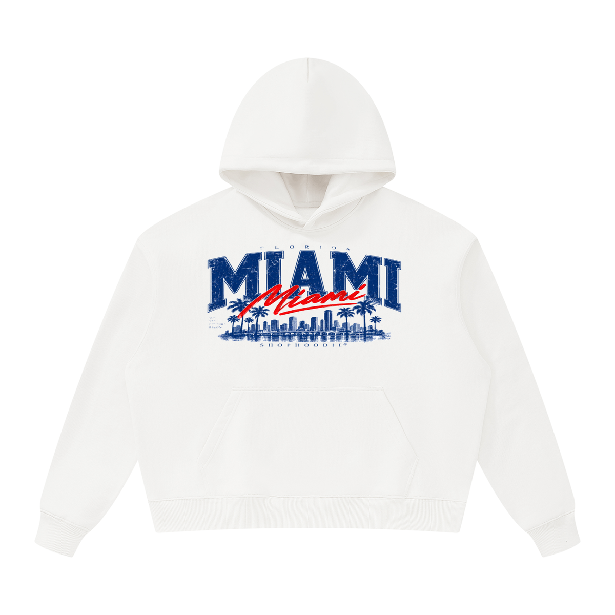 SHOPHOODIE® MIAMI Oversized Heavyweight Full-Zip Hoodie — 530 GSM — view 3