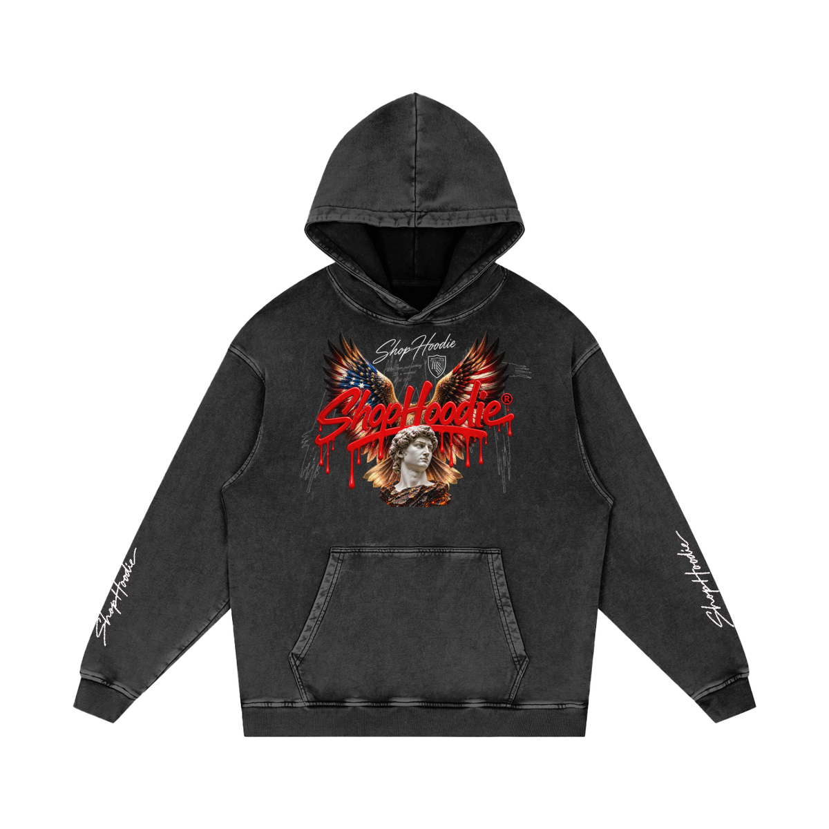 SHOPHOODIE® AVANT Authentic Snow Washed Hoodie — top half of this complete set