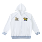 Striped Trim Zip-Up Hoodie By Shop Hoodie