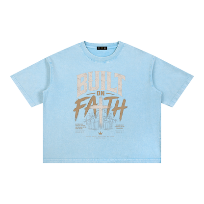 Shophoodies,Shophoodie,clothing,t shirt,built on faith,Christian t shirt