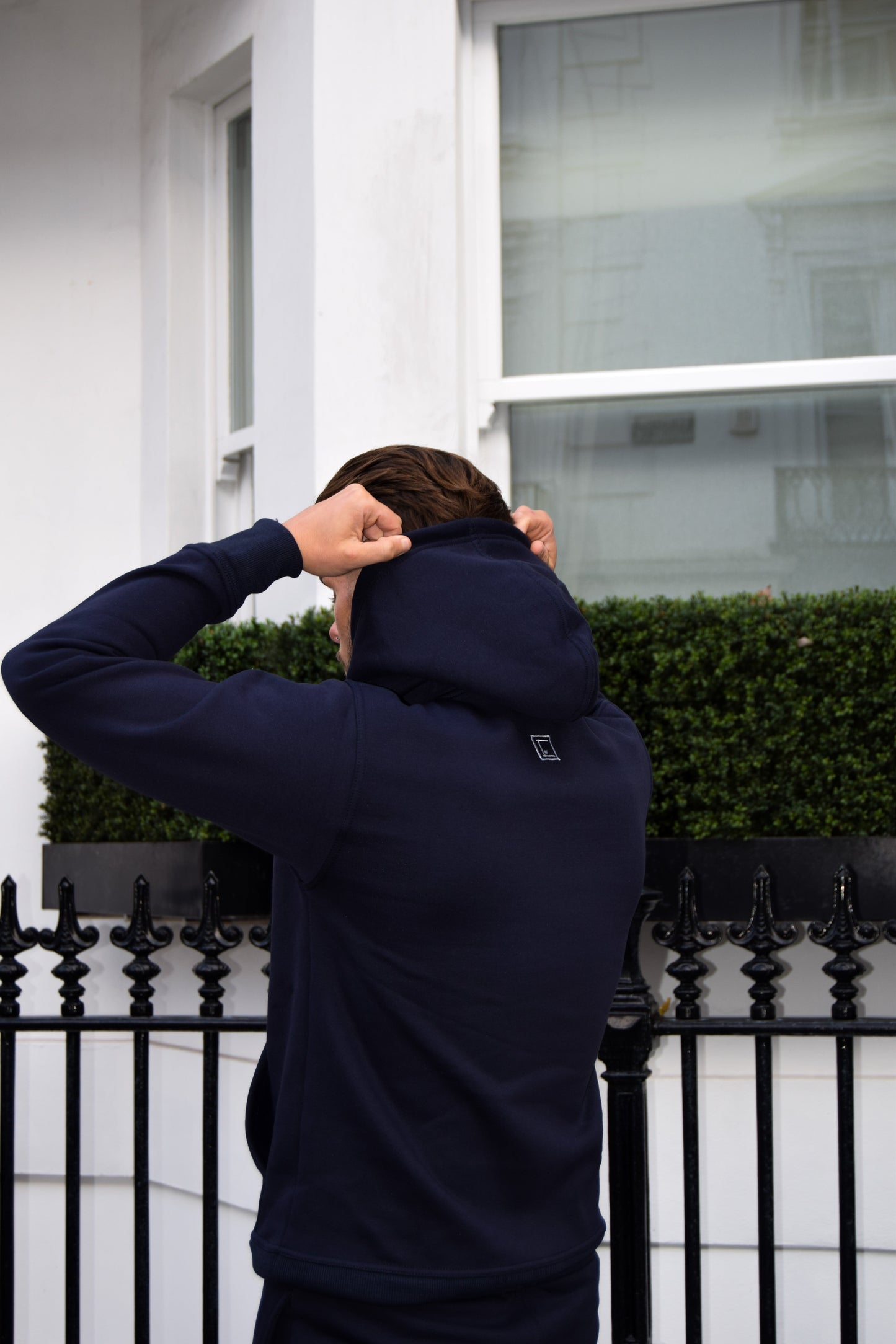 Signature Hoodie | Dark Navy/White