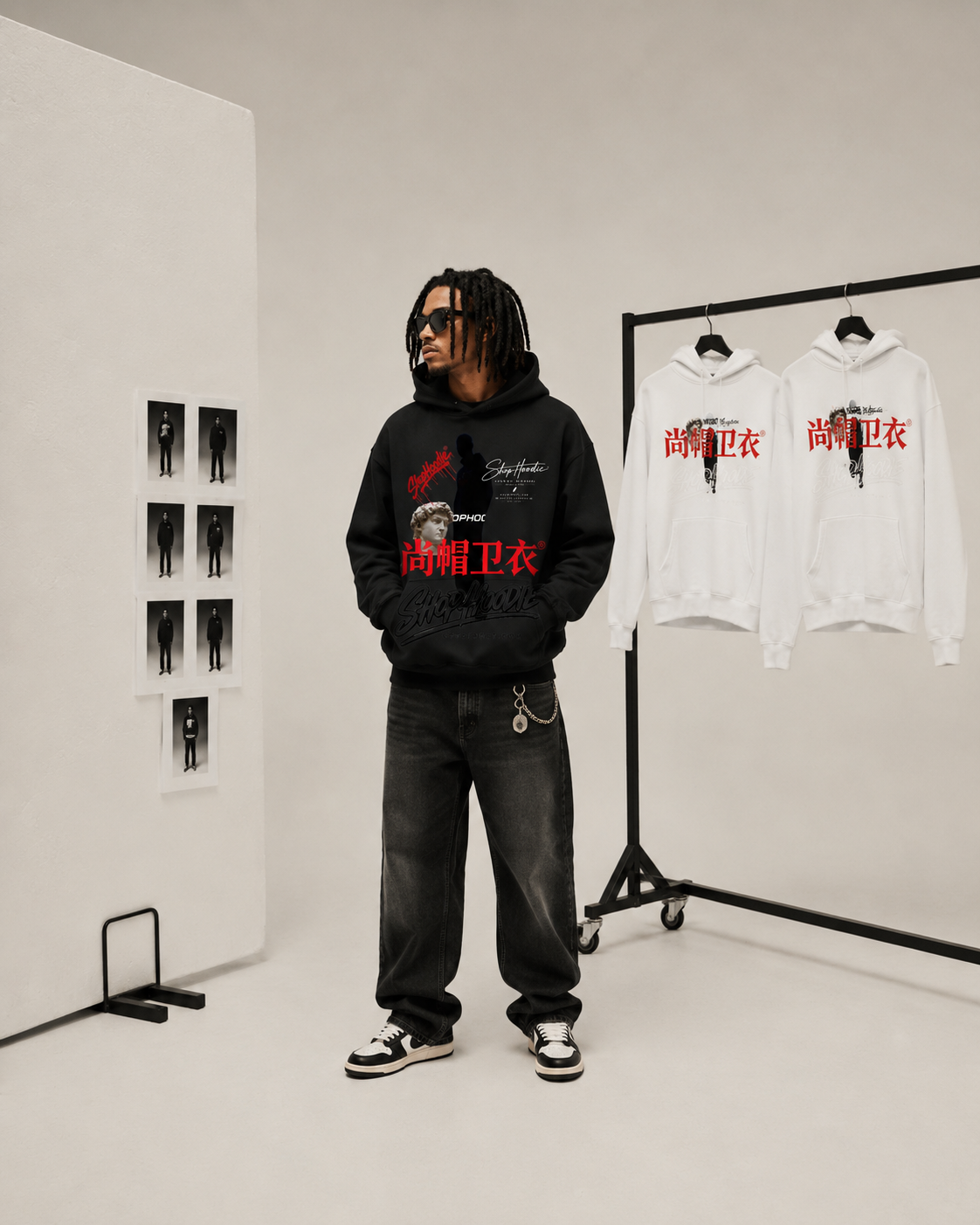 ShopHoodie® Oversize Battle Cross Heavyweight Fleece Hoodie