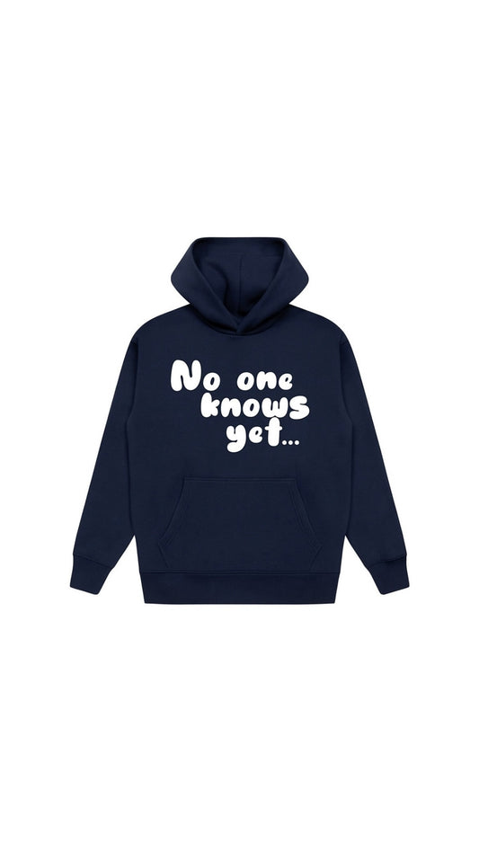 No One Knows Yet Hoodie | Blue/white