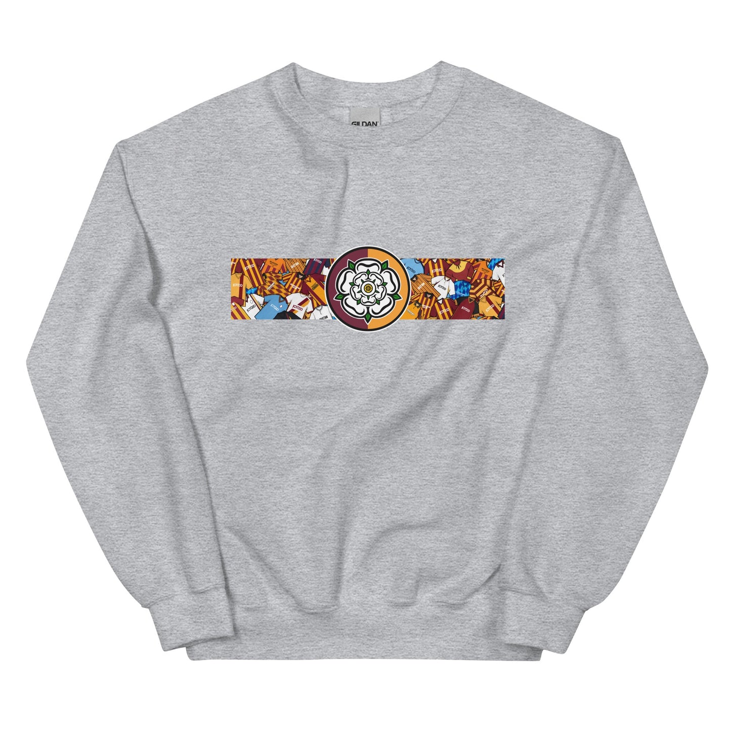 Bradford Yorkshire Rose Retro Football Unisex Sweatshirt
