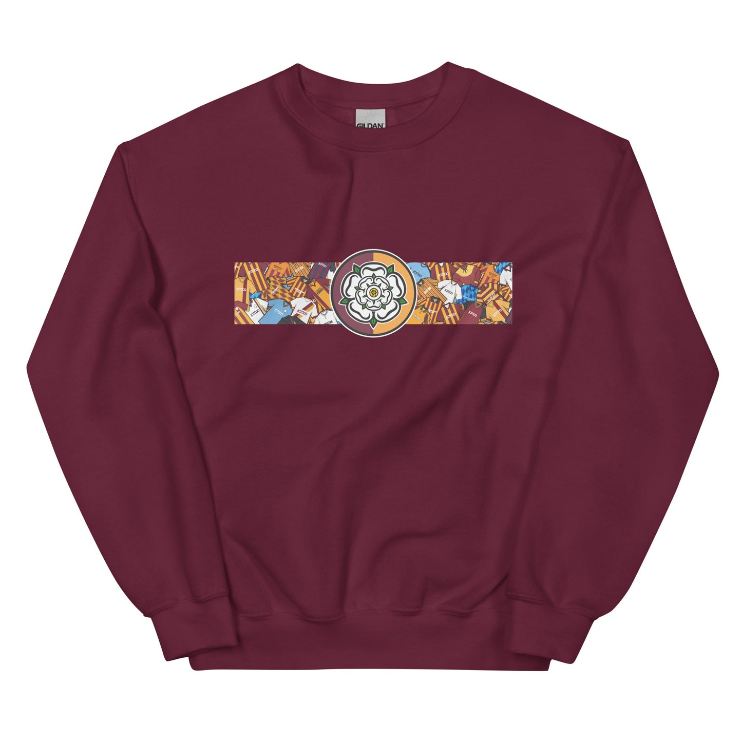 Bradford Yorkshire Rose Retro Football Unisex Sweatshirt