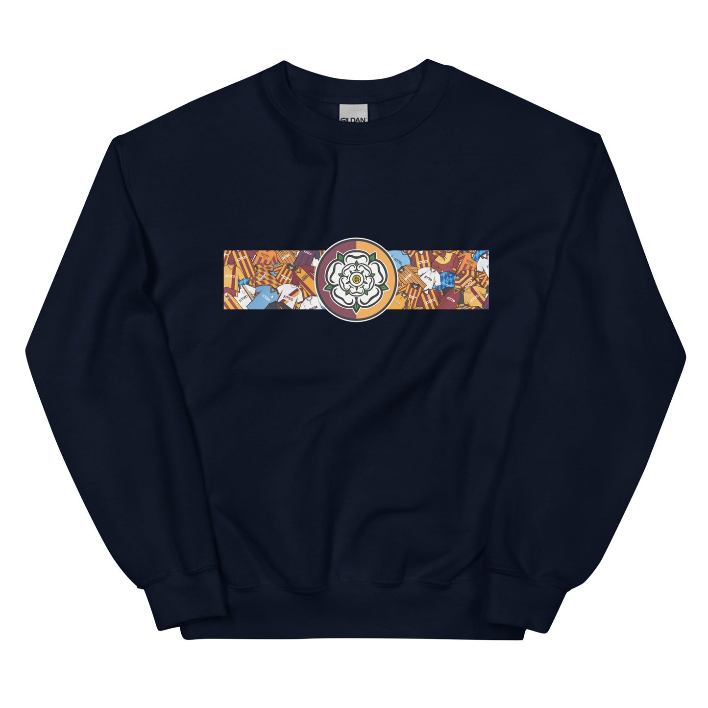 Bradford Yorkshire Rose Retro Football Unisex Sweatshirt
