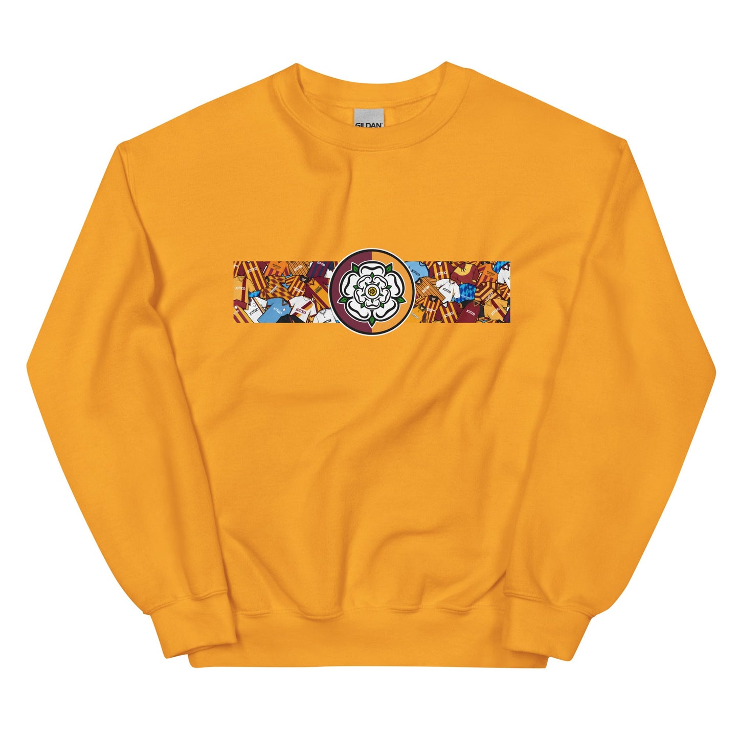 Bradford Yorkshire Rose Retro Football Unisex Sweatshirt