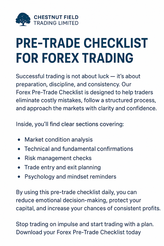 50 High-Standard Prechecks for Forex Trading