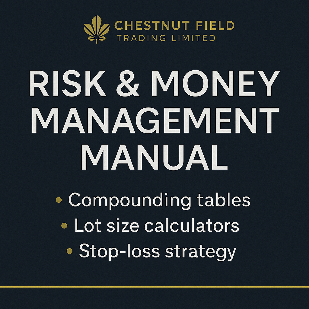 Chestnut Field Trading Limited risk and money management manual on a black background