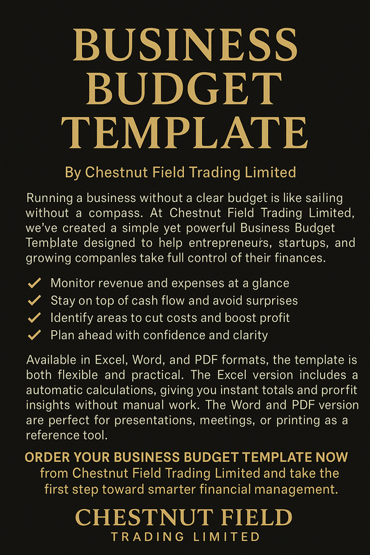 Business Budget Template