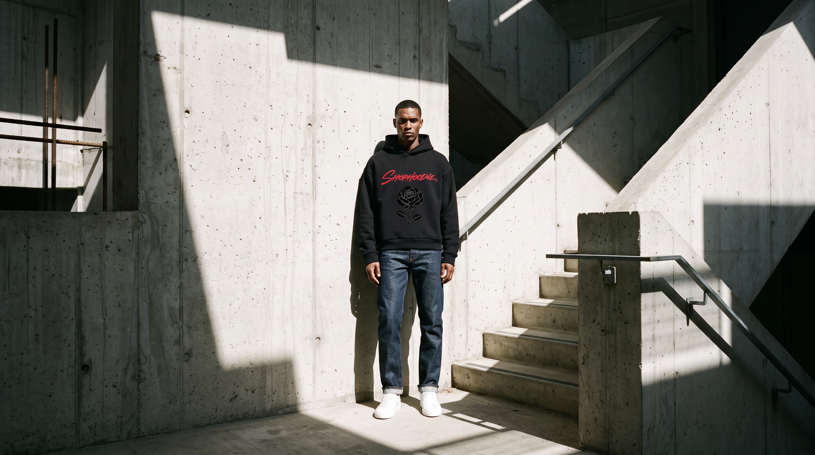 SHOPHOODIE DARK ROSE Heavyweight Fleece Boxy Hoodie- 500 GSM