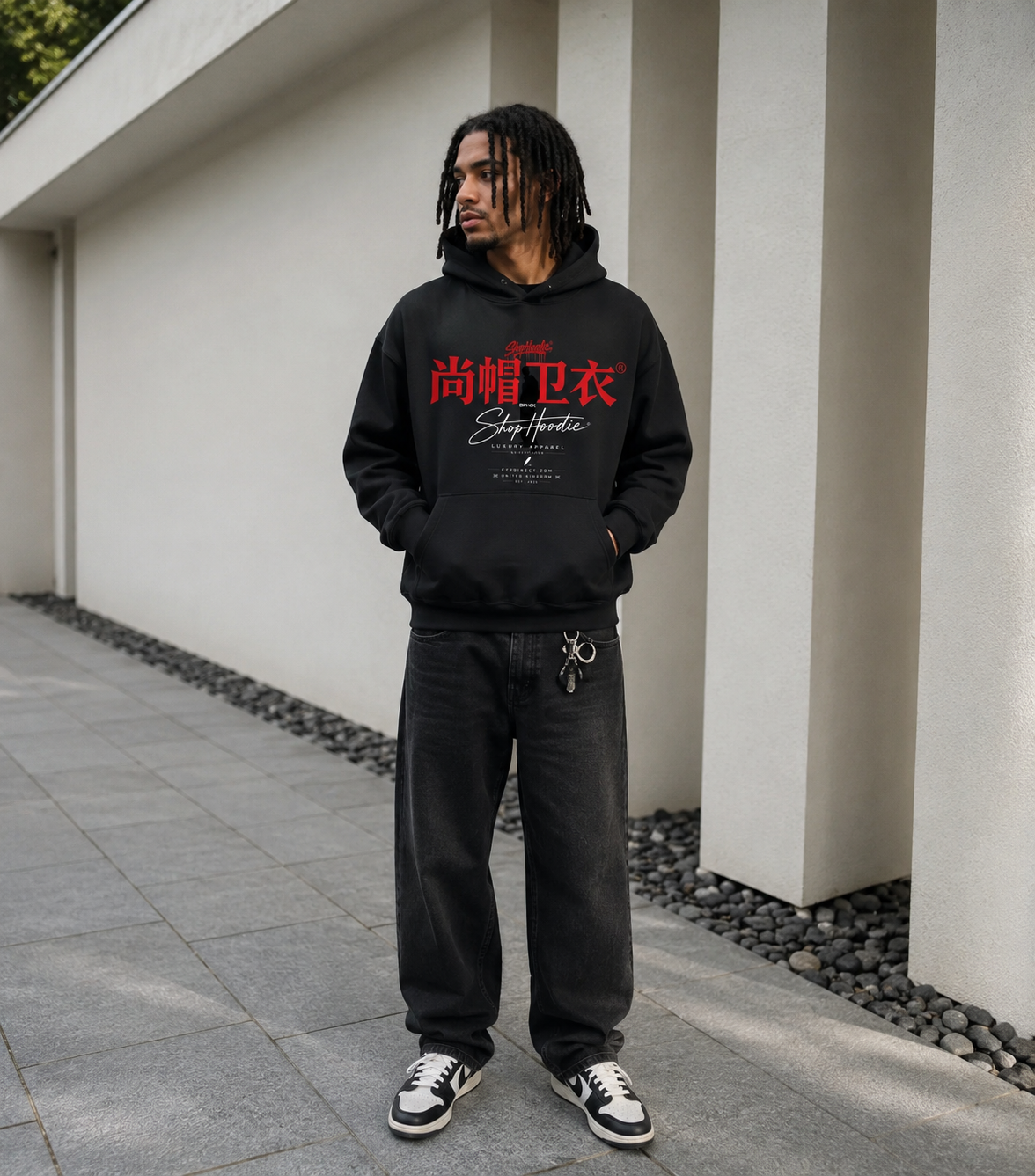ShopHoodie® Oversize Battle Cross Heavyweight Fleece Hoodie