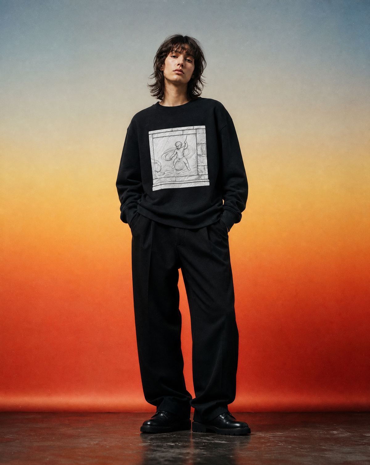SHOPHOODIE® Arch Loose Crewneck Sweatshirt