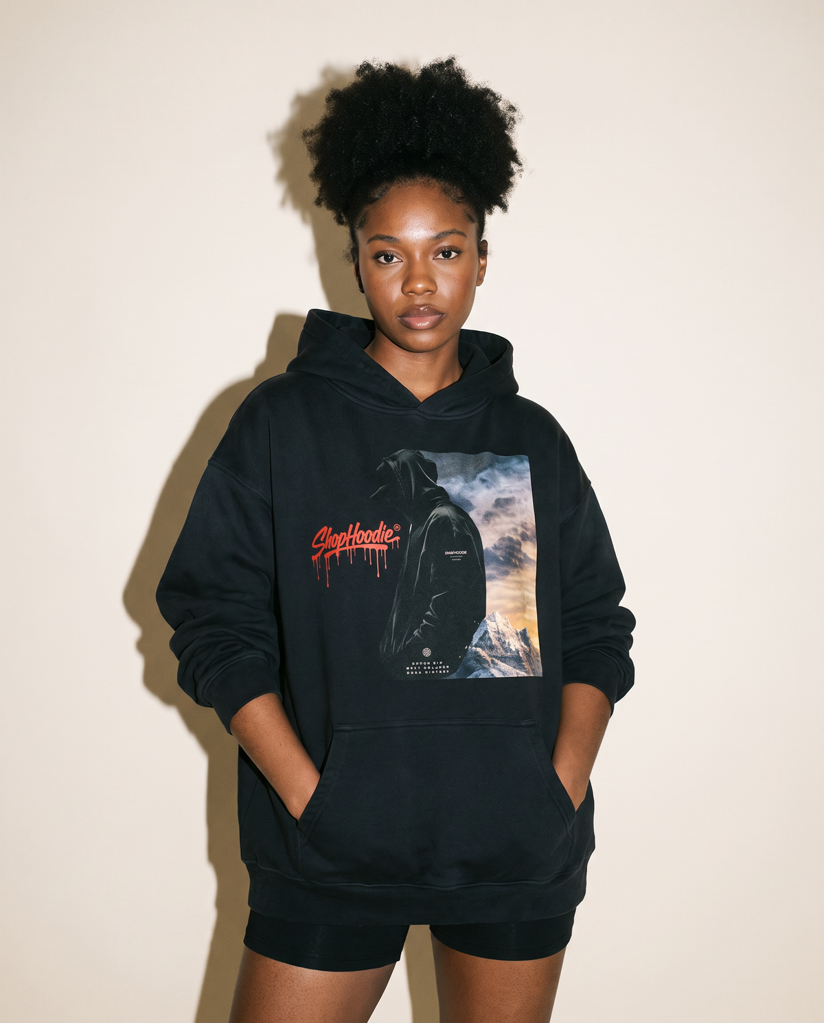 SHOPHOODIE® EAGLE VISION Heavyweight Sunfade Oversized Hoodie — 400 GSM