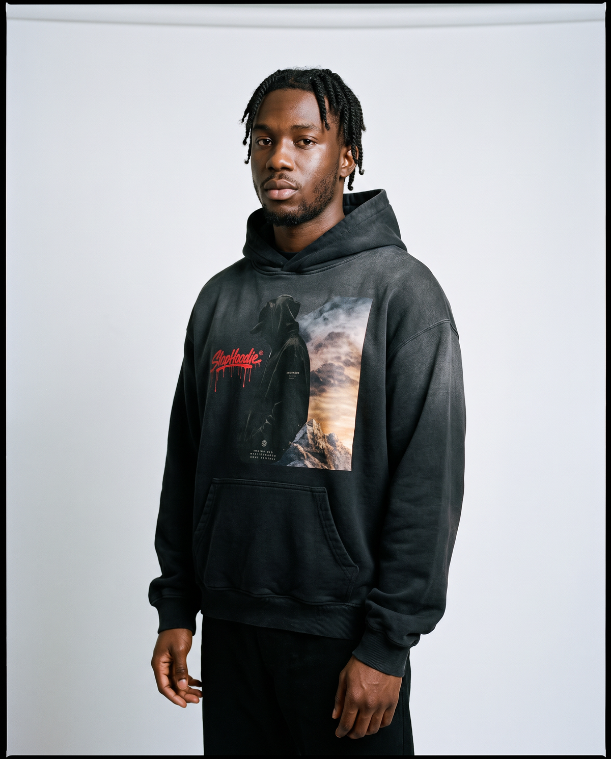SHOPHOODIE® EAGLE VISION Heavyweight Sunfade Oversized Hoodie — 400 GSM