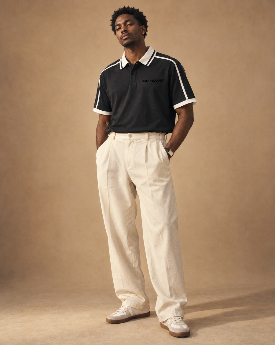 SHOPHOODIE® LONDON Contrast Piping Polo Shirt — 220 GSM