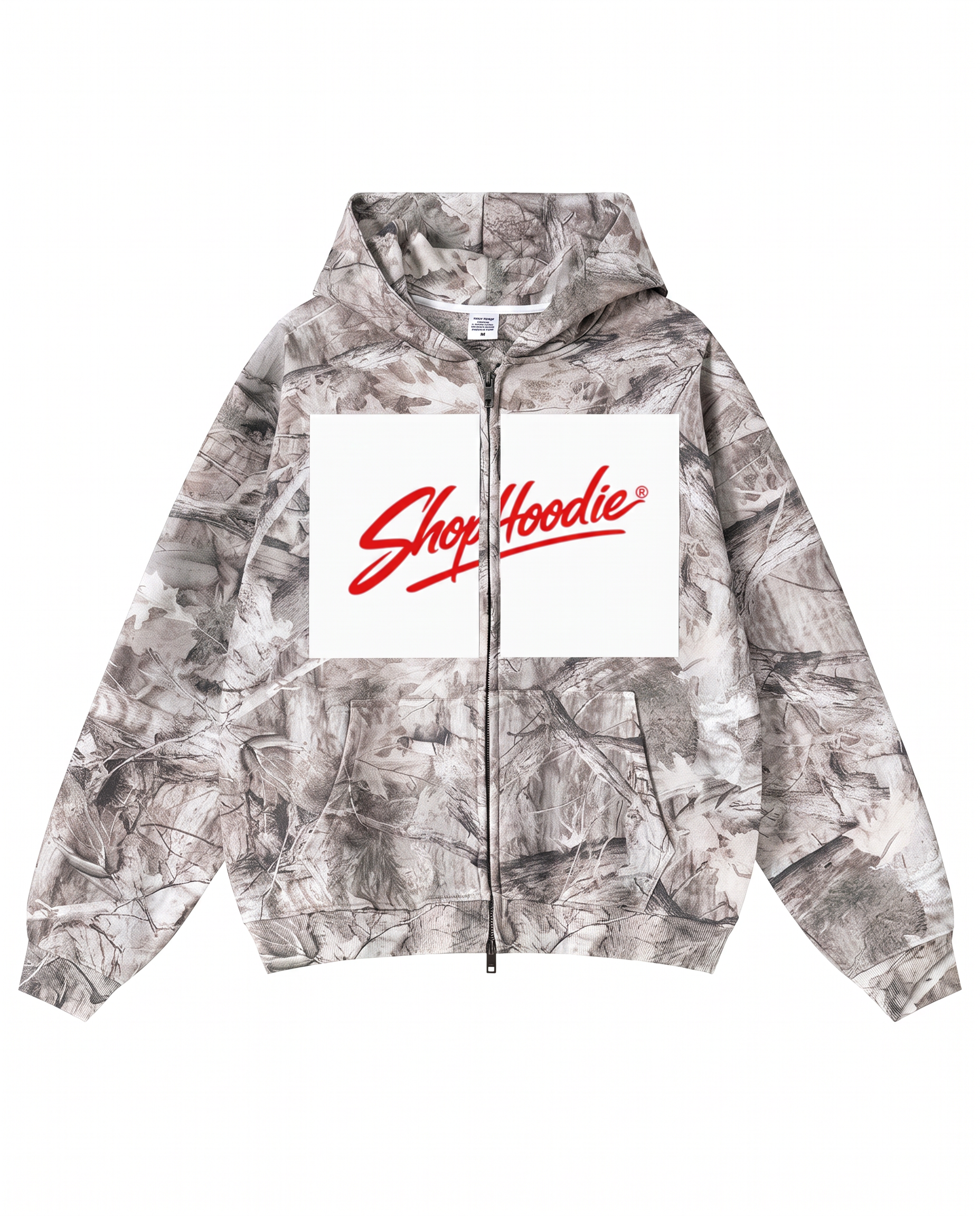 SHOPHOODIE 340GSM  Desert Camouflage Zip-Up Hoodie