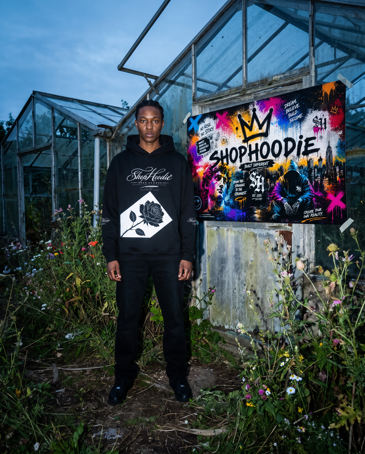 SHOPHOODIE® DARK ROSE AVANT Oversized Hoodie