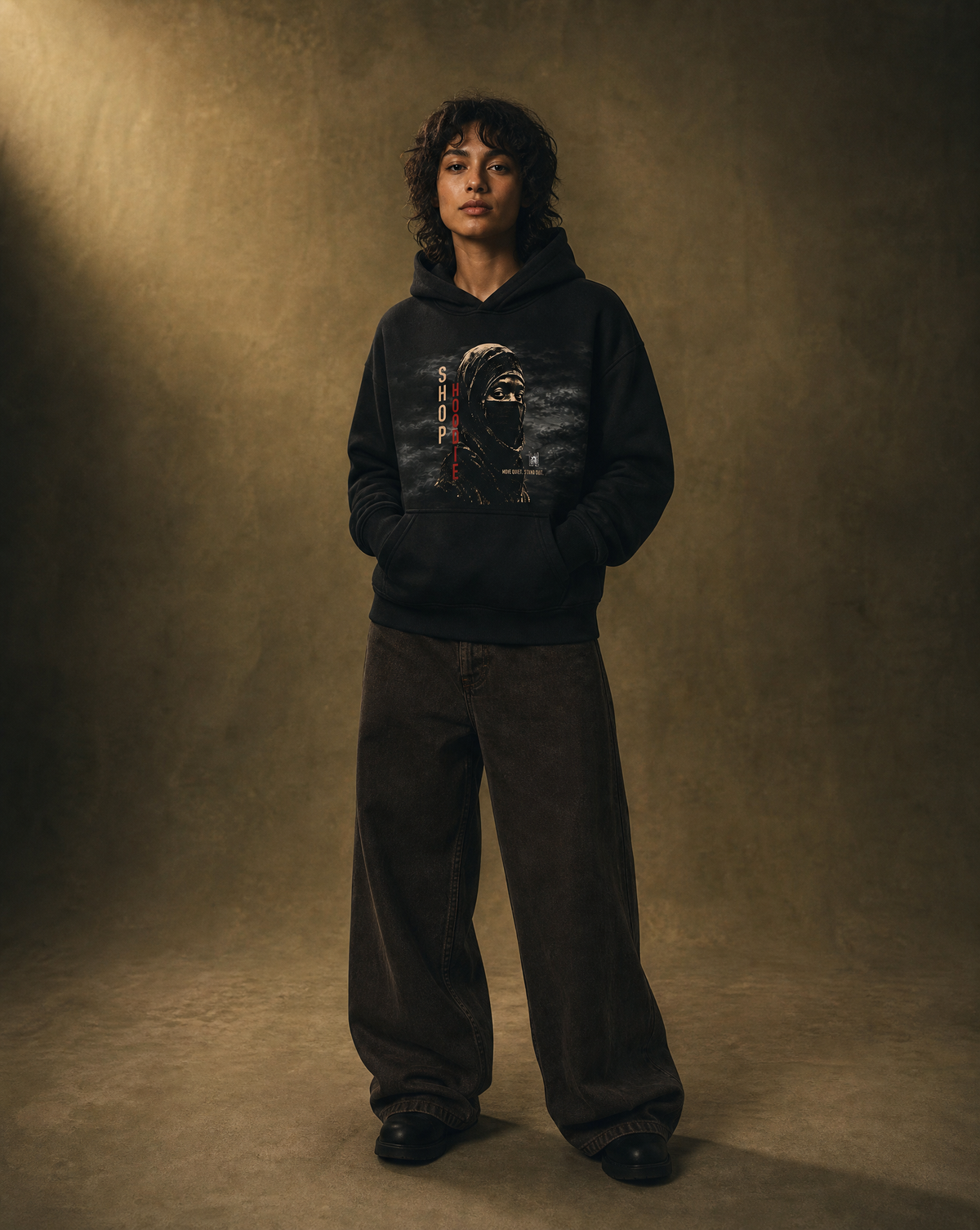 SHOPHOODIE MOVE IN SILENCE Oversized Heavyweight Hoodie
