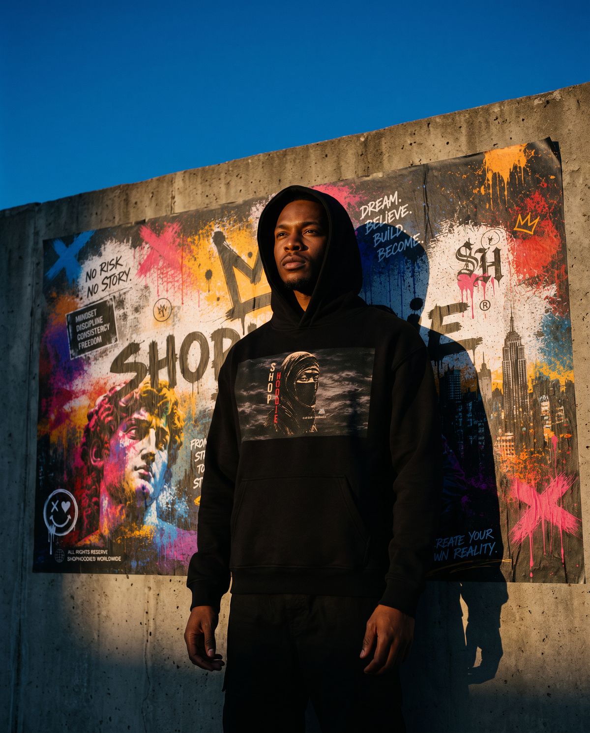 SHOPHOODIE MOVE IN SILENCE Oversized Heavyweight Hoodie
