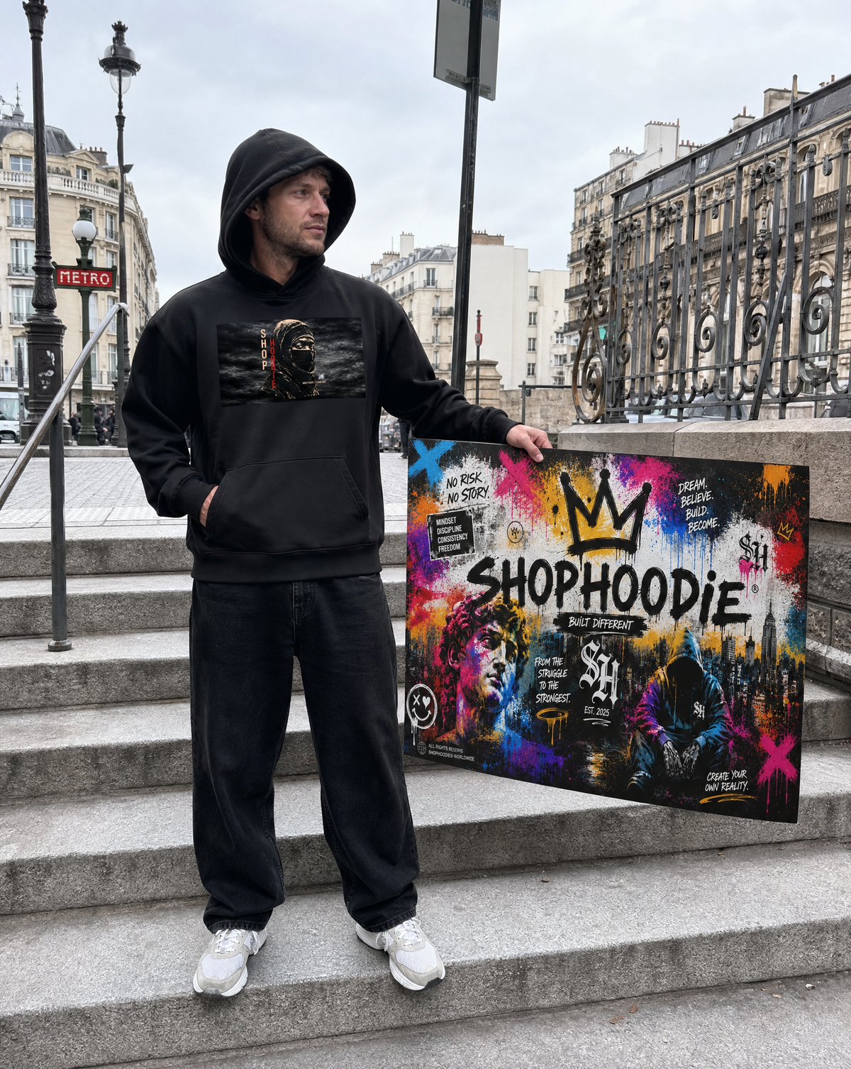 SHOPHOODIE MOVE IN SILENCE Oversized Heavyweight Hoodie
