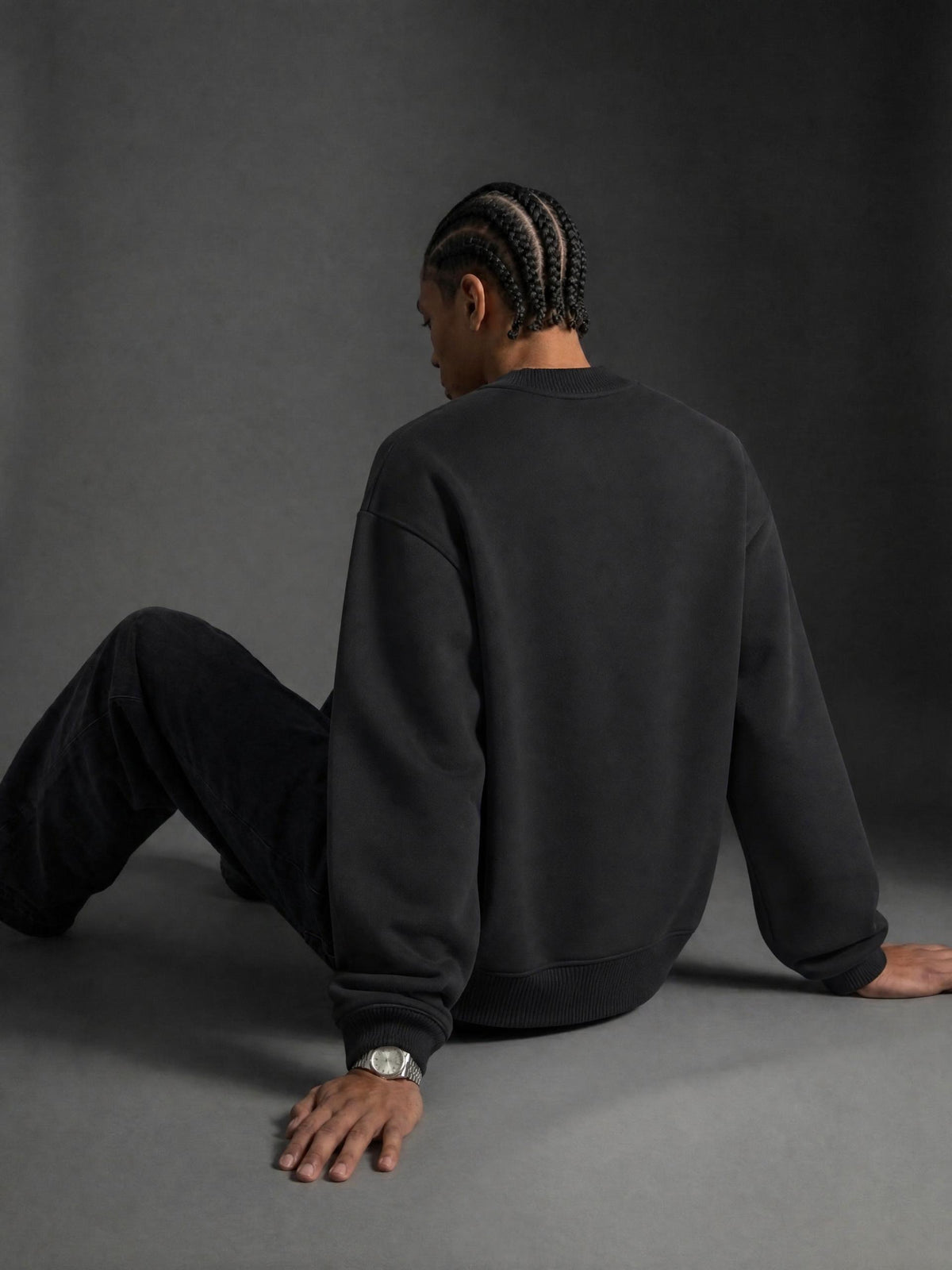 SHOPHOODIE® MIAMI Oversized Fleece Mock-Neck Sweatshirt — 350 GSM — lifestyle view 24