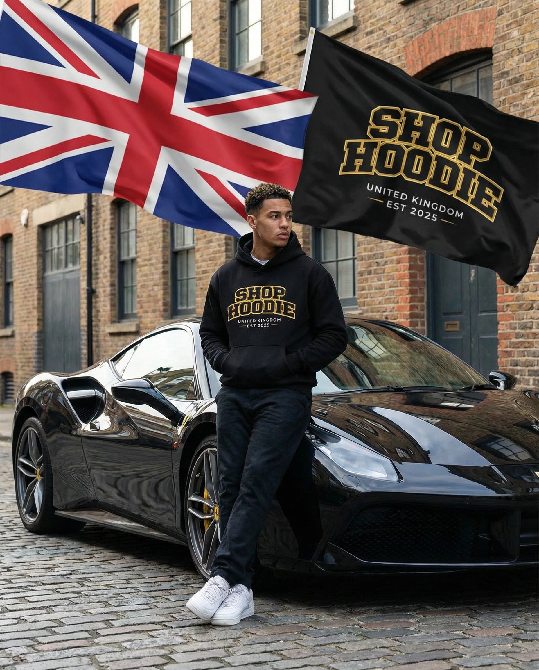 Essential Heavyweight Boxy Fleece Gold SH Hoodie by Shop Hoodie