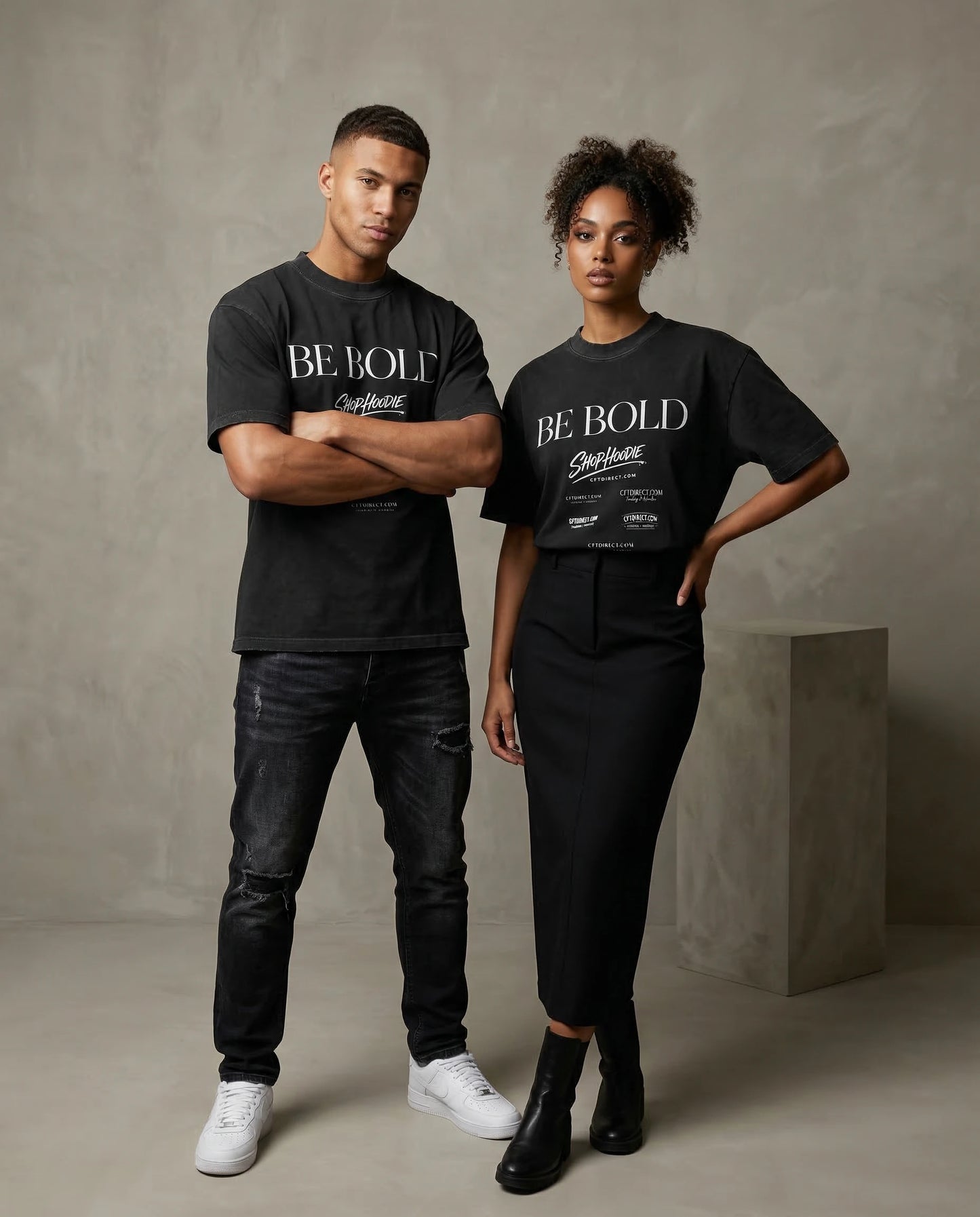 Heavyweight Vintage Washed Frayed Be Bold T-Shirt By Shop Hoodie