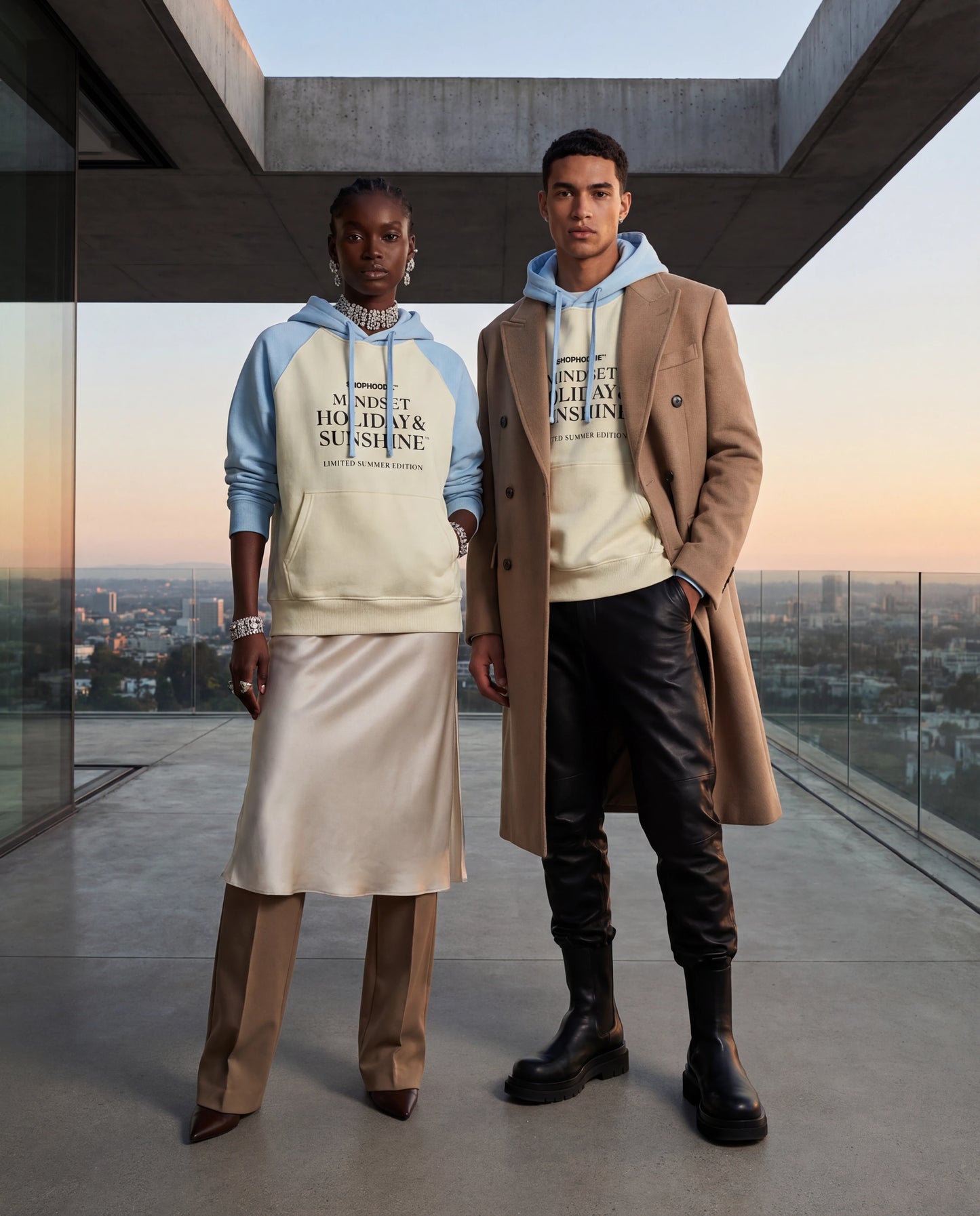 ShopHoodie® Mindset Holiday & Sunshine Hoodie & Sweatpants Complete Set