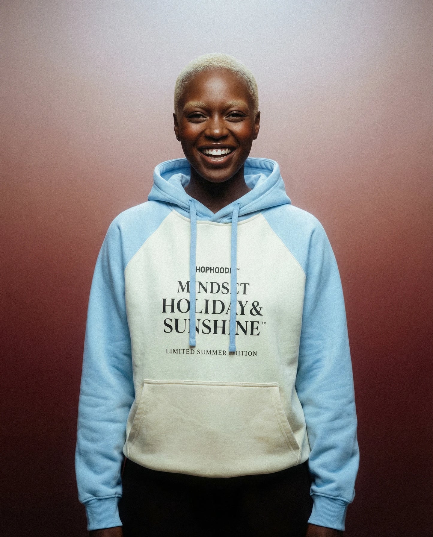 The ShopHoodie® Mindset Holiday & Sunshine Heavyweight Color-Block Raglan Hoodie by Shop Hoodie