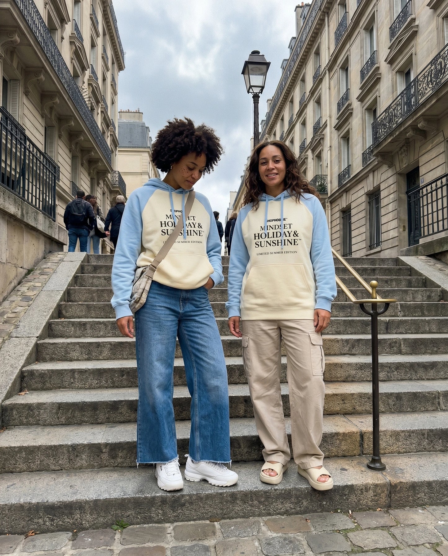 The ShopHoodie® Mindset Holiday & Sunshine Heavyweight Color-Block Raglan Hoodie by Shop Hoodie