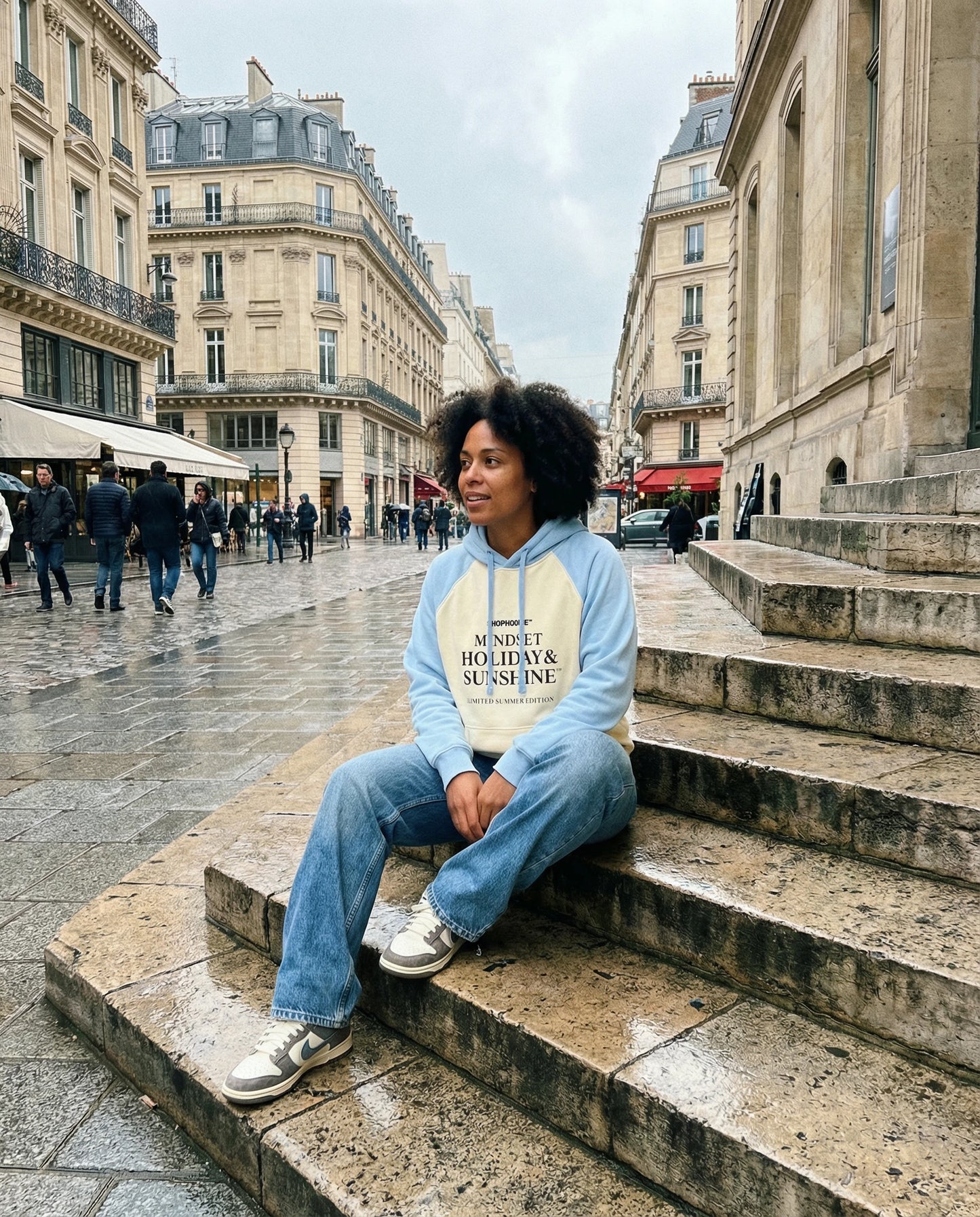 The ShopHoodie® Mindset Holiday & Sunshine Heavyweight Color-Block Raglan Hoodie by Shop Hoodie