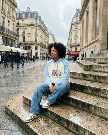 The ShopHoodie® Mindset Holiday & Sunshine Heavyweight Color-Block Raglan Hoodie by Shop Hoodie