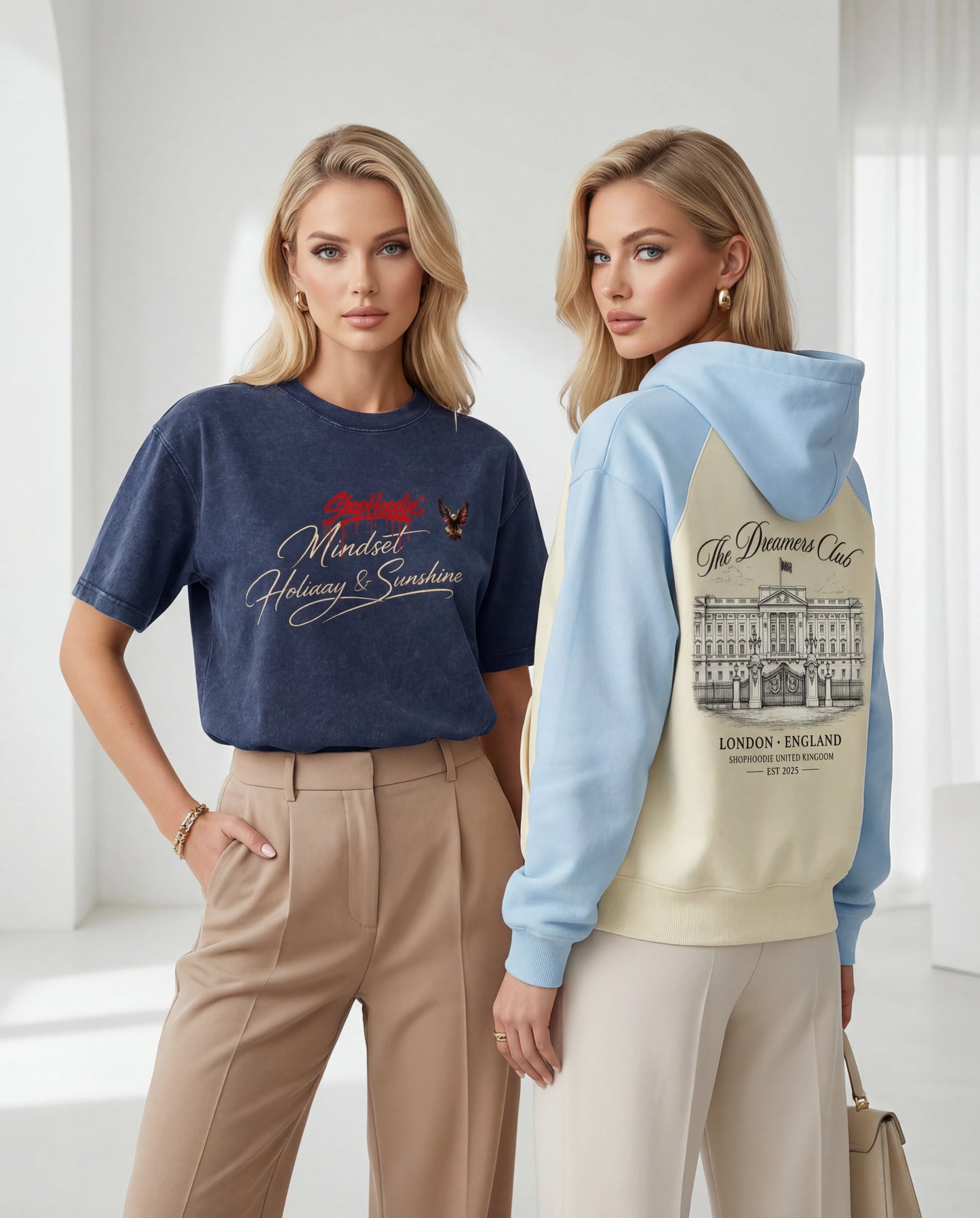 The ShopHoodie® Mindset Holiday & Sunshine Heavyweight Color-Block Raglan Hoodie by Shop Hoodie