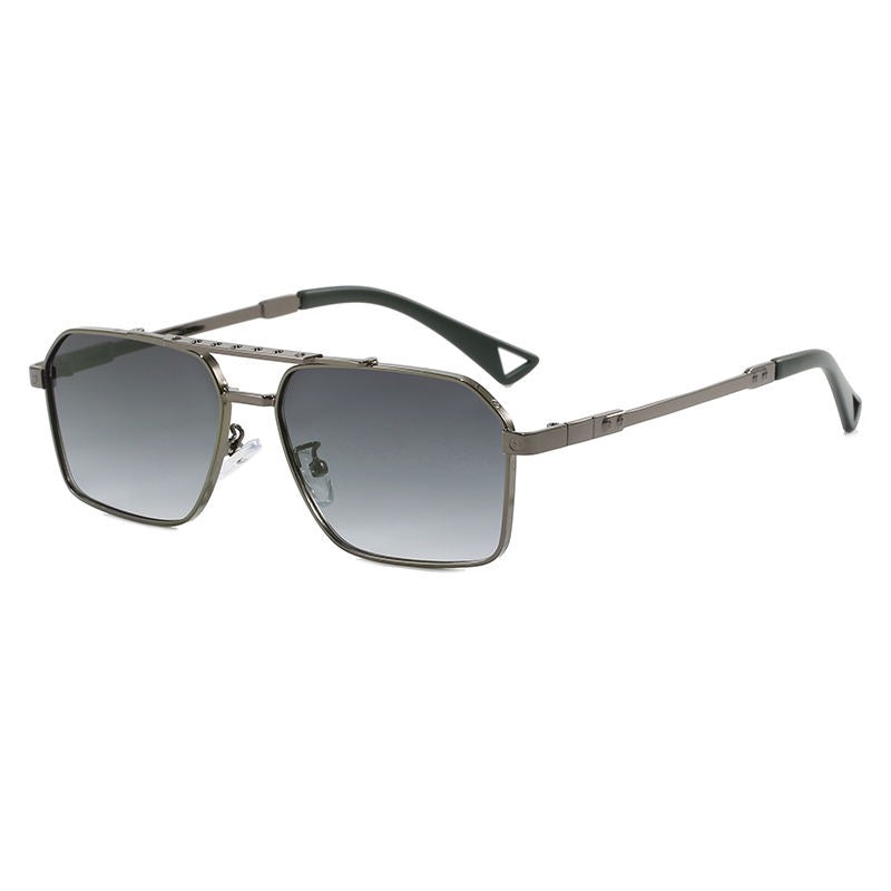 Sunglasses with gradient lenses on a white background